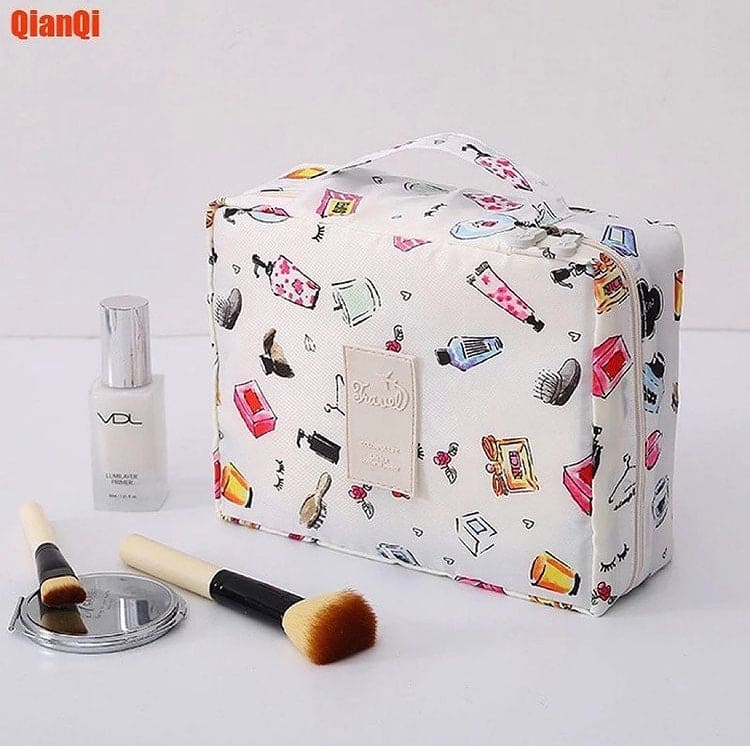 Multifunctional Travel Cosmetic Bag, Double Layer Portable Cosmetic Bag With Adjustable Dividers, Portable Makeup Pouch Brush Organizer, Purse Handbag for Women Multifunctional Travel Cosmetic Bag, Double Layer Portable Cosmetic Bag With Adjustable Dividers, Portable Makeup Pouch Brush Organizer, Purse Handbag for Women